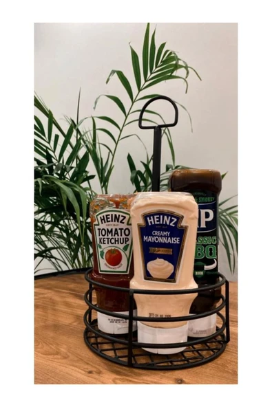 homecraft 1-Adet Metal Şişe Düzenleyici, Sos Standı,Sosluk, Ketçap Mayonez Organizeri - 3