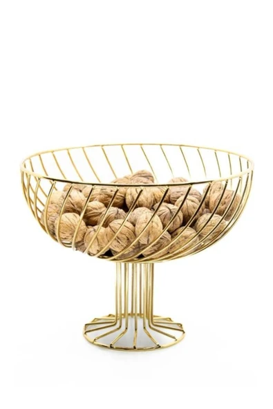 homecraft 1 Adet Dekoratif Dönence Dizayn Metal Meyvelik Sunum Sepeti - 8