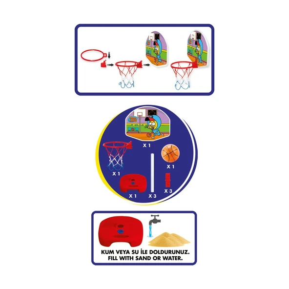 Dede Kral Şakir Basket Pota Ayaklı Büyük Set 03917 9177 - 4