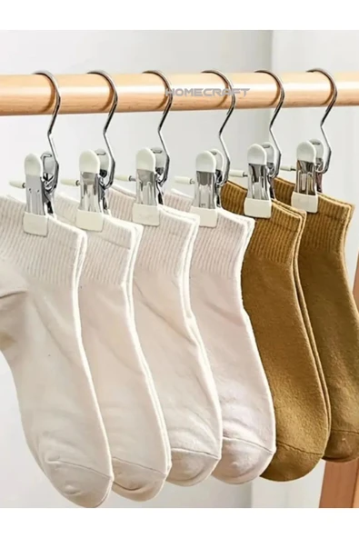 homecraft 4lü Paslanmaz Çelik Pantolon,Şal,Şapka,Fular,Askısı ,Çanta Askısı Mandallı Askı - 8