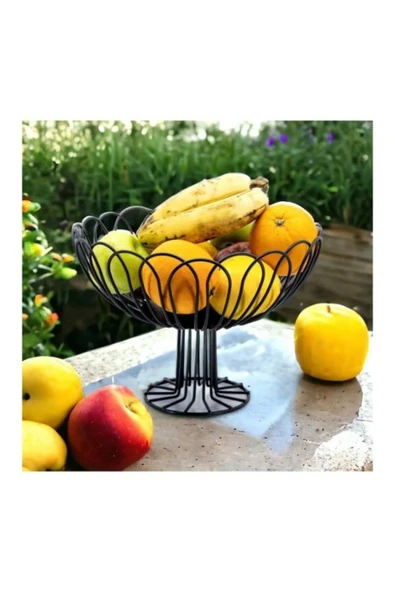 homecraft Metal Meyvelik Sunum Sepeti Papatya Dizayn Meyve Sunumluk - 2