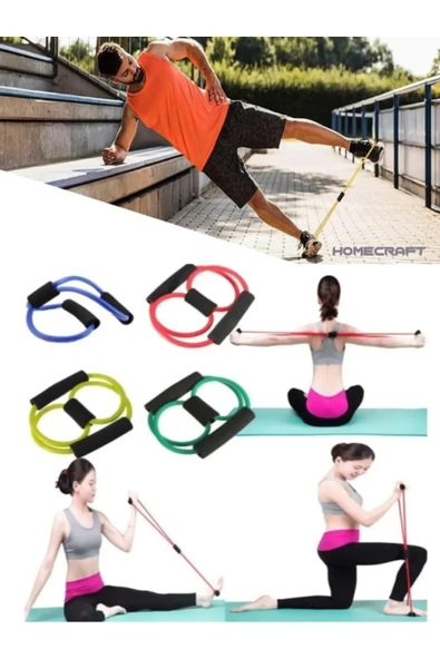 homecraft 6 Lı Set Aerobik Bandı Fitness Egzersiz Plates Direnç Lastiği Crossfit Kas Germe Ve Jimnastik Seti - 5