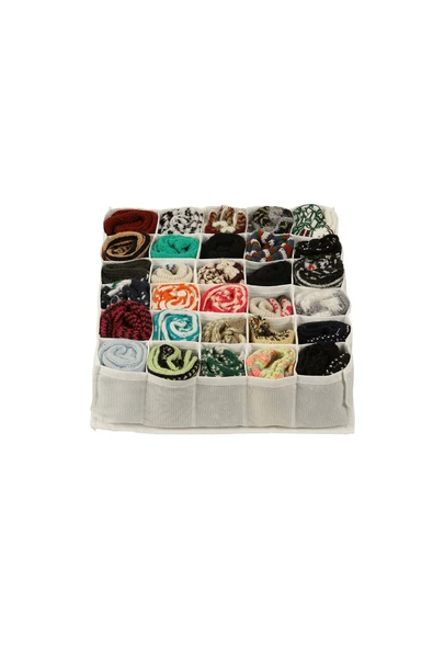 Ion Petek Gözlü Çekmece Organizerler 30 Gözlü - Beyaz Kazak Organizer, Tişört, Şal Ve Havlu Organizeri - 2