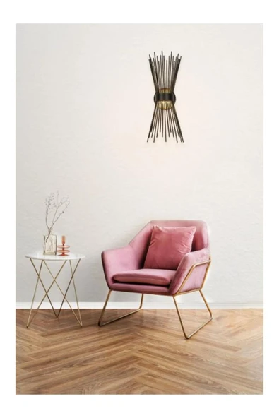 homecraft 1 Adet- Kirpi Model Aplik,Led Ampüllü Tekli Duvar Apliği, Tekli Duvar Lambası, Otel, Ofis Için Aplik - 8