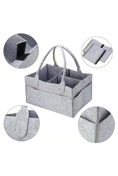 Melekpare Keçe Anne Bebek Bakım Çantası Çok Amaçlı Organizer Bakım Çanta - 2