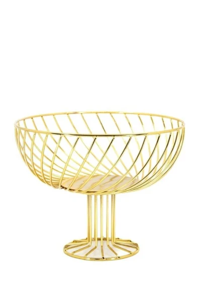 homecraft 1 Adet Dekoratif Dönence Dizayn Metal Meyvelik Sunum Sepeti - 3