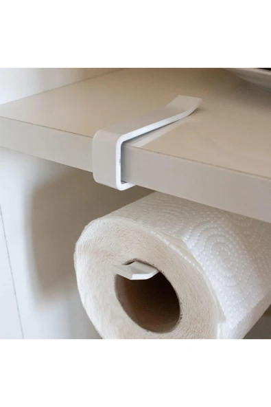 Coco Life Raf Altı Kağıt Havlu Askılığı | Dolap İçi Fincanlık Kağıt Havluluk Banyo Askılığı - 4
