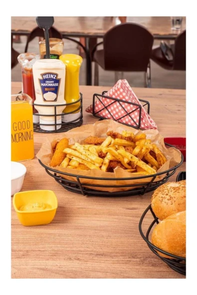 KENAN KAYA 1-Adet Metal Oval Büyük Boy Sunum Tabağı, Sunumluk, Ekmeklik,Meyvelik - 4