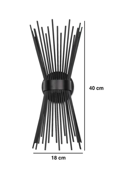 homecraft 1 Adet- Kirpi Model Aplik,Led Ampüllü Tekli Duvar Apliği, Tekli Duvar Lambası, Otel, Ofis Için Aplik - 5