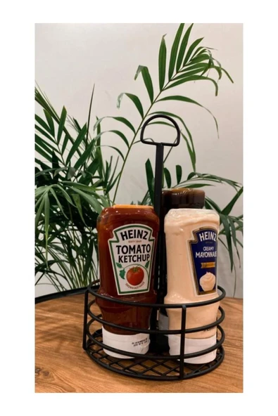 homecraft 1-Adet Metal Şişe Düzenleyici, Sos Standı,Sosluk, Ketçap Mayonez Organizeri - 8