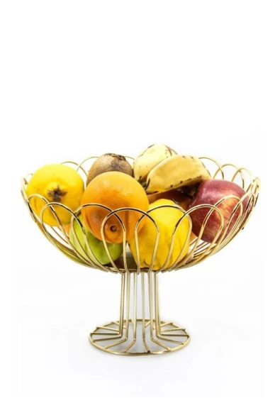homecraft Metal Meyvelik Sunum Sepeti Papatya Dizayn Meyve Sunumluk - 4