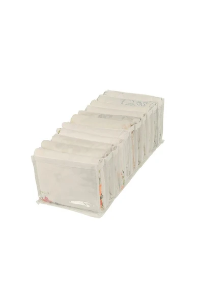 MİA Home Production Beyaz - Medium Boy / 11 Gözlü Çekmece Düzenleyici - Cepli Organizer - Akordiyon Düzenleyici - 2
