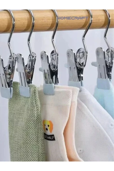 homecraft 4lü Paslanmaz Çelik Pantolon,Şal,Şapka,Fular,Askısı ,Çanta Askısı Mandallı Askı - 4