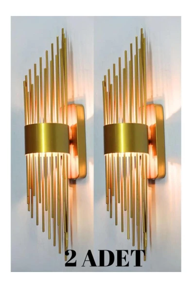 homecraft 2 Adet Modern  Duvar Aplikleri Duvar Aplik Aydınlatma  Led Ampülleri Dahil Duvar Lambası - 2