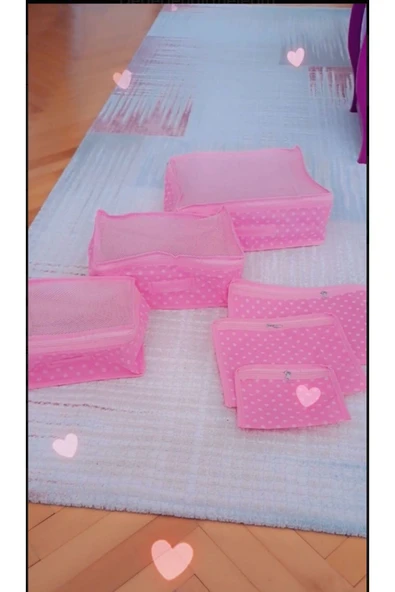 ALERİA CONCEPT Puantiye Desen Bebek Doğum Çantası 6 Parça Düzenleyici - 3