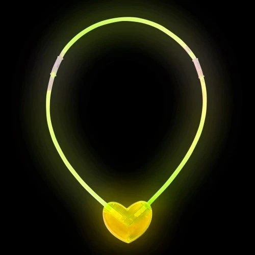 Karanlıkta Yanan Glow Kalp Şekilli Kolye 6 Adet - 5