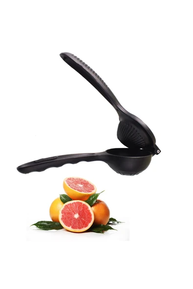 Mimmi Love Döküm Limon Sıkacağı Limon Presi Büyük Boy 24 Cm, Siyah Metal Naranciye Sıkacağı - 3