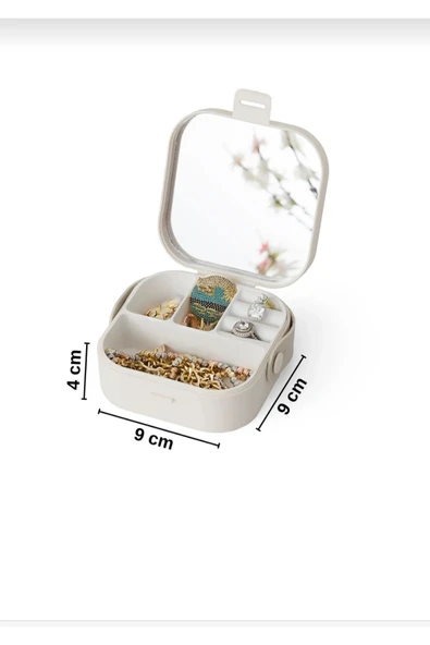 END AFTER Aynalı Çanta İçi Aynalı Mini makyaj takı kutusu - 4