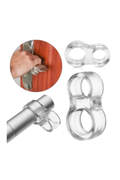 homecraft Şeffaf Silikon Plastik Kapı Kolu Tutucu Tutacağı Durdurucu Pencere Tamponu Stoperi (20 ADET) - 7