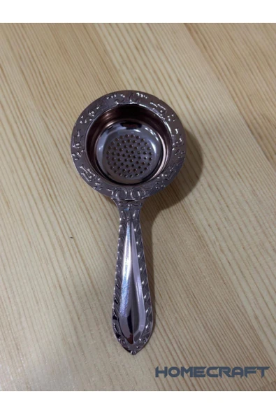 homecraft Rose Bakır Renk Paslanmaz Çelik Çay Süzgeci - 3