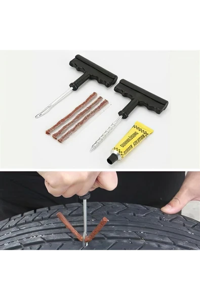 Rabadon Araba Motosiklet Otomobil Bisiklet Lastik Tamir Kiti Araç Bakım Seti 6 Parça - 8