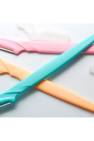 SaCa Tineke Kaş Düzeltici Renkli Ustura 3'lü Çelik Set - 3