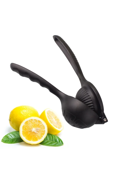 Mimmi Love Döküm Limon Sıkacağı Limon Presi Büyük Boy 24 Cm, Siyah Metal Naranciye Sıkacağı