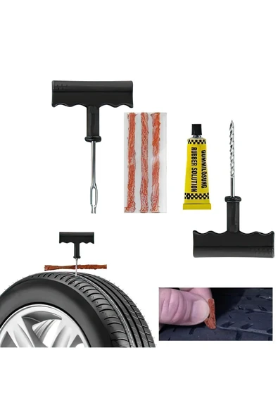 Rabadon Araba Motosiklet Otomobil Bisiklet Lastik Tamir Kiti Araç Bakım Seti 6 Parça - 2