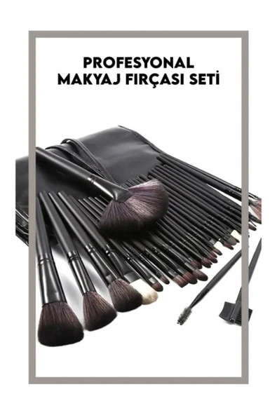 RANA BEAUTY 24'lü Siyah Profesyonel Makyaj Fırça Seti - 2