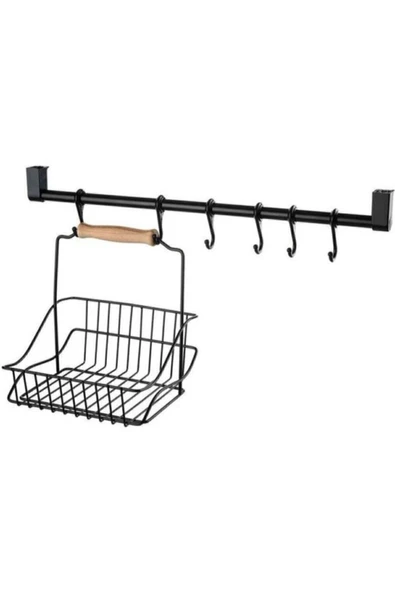 Züka Home Züka Siyah Askılı Retro Sepet Takımı - 3