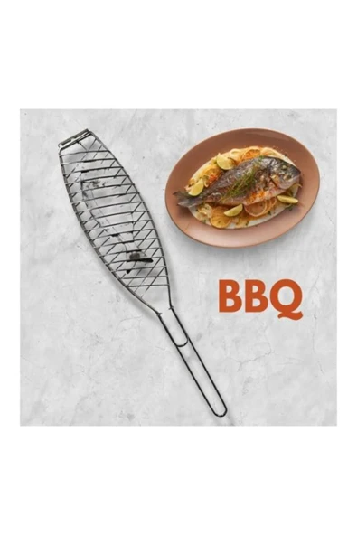 homecraft Metal Balık Izgarası çelik 67x16 Cm BBQ Barbekü mangal keyfi krom renk - 2