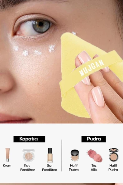 MUJGAN Üçgen Makyaj Süngeri Yeşil - 5