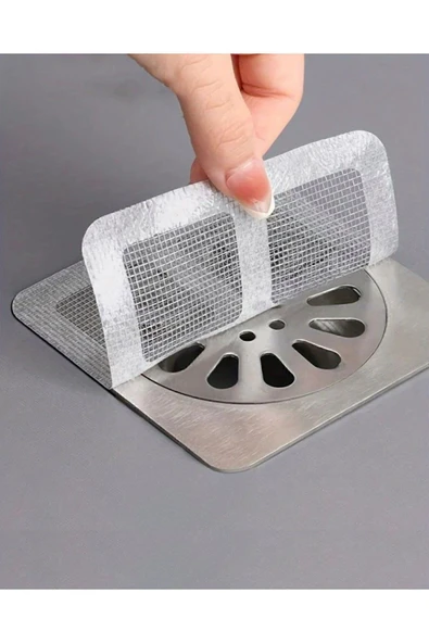 WENTER 10 Adet Banyo Duş Gider Süzgeci Gider Kapagı Gider Saç Tuy Kıl Toplayıcı Gider Koruma Filesi - 3