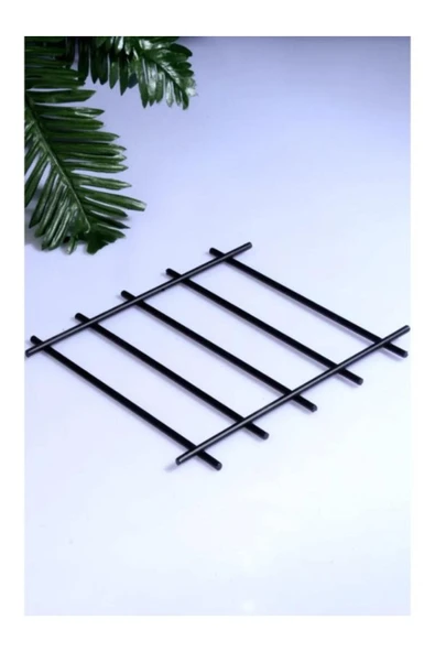 homecraft 1-Adet Metal Nihale Siyah Nihale Tezgah Üstü Nihale Kare Metal Altlık Çaydanlık Tencere Altlığı - 4