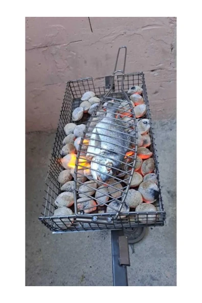 homecraft Metal Balık Izgarası çelik 67x16 Cm BBQ Barbekü mangal keyfi krom renk - 7