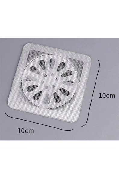 WENTER 10 Adet Banyo Duş Gider Süzgeci Gider Kapagı Gider Saç Tuy Kıl Toplayıcı Gider Koruma Filesi - 6