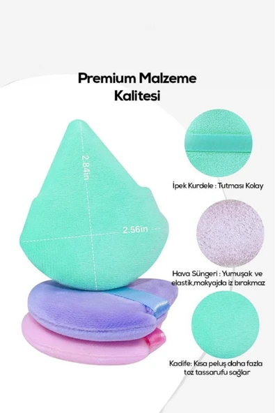 MUJGAN Üçgen Makyaj Süngeri Yeşil - 6