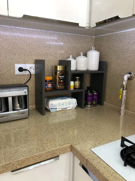 Masaüstü Antrasit Mutfak ve Ofis Düzenleyici Organizer (Alindi006) - 2