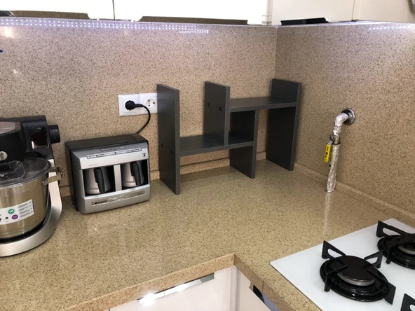 Masaüstü Antrasit Mutfak ve Ofis Düzenleyici Organizer (Alindi006) - 3