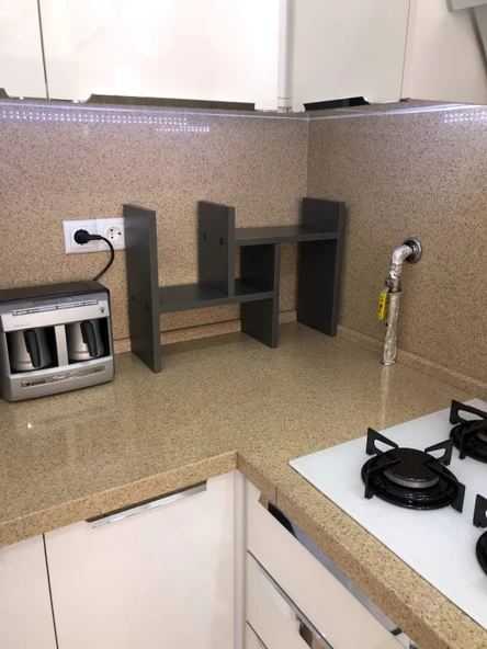 Masaüstü Antrasit Mutfak ve Ofis Düzenleyici Organizer (Alindi006)