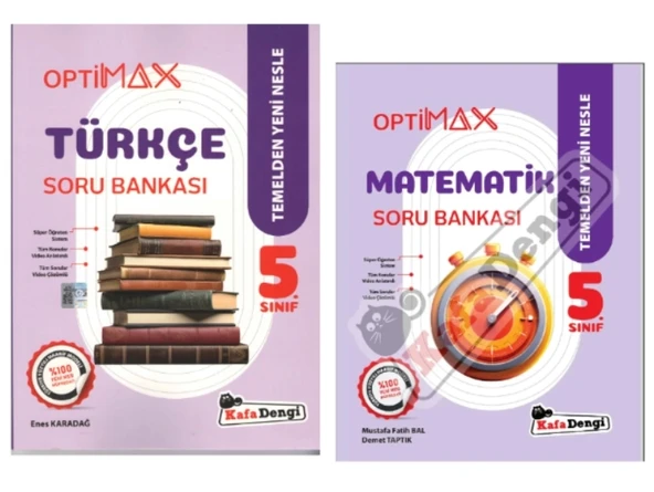 Kafa Dengi Yayınları 5. Optimax Türkçe - Matematik - Soru Bankası
