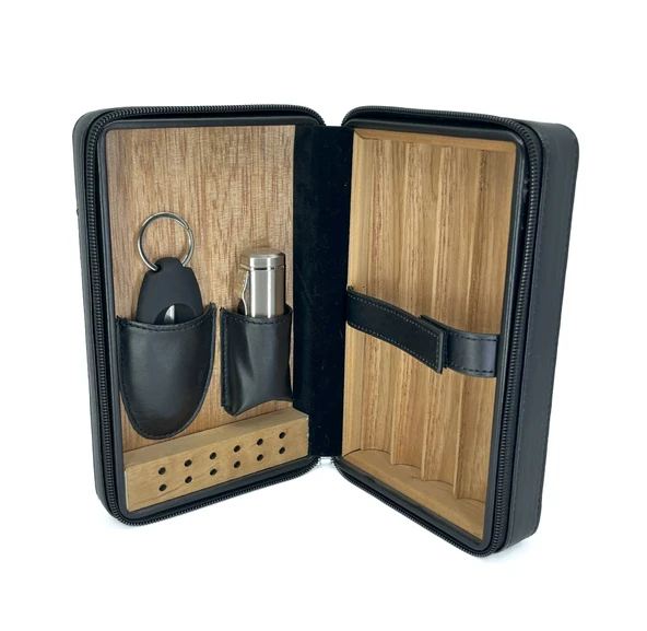 Cohiba Siyah Puro Taşıma Çantası Çakmak Kesici Set - 4