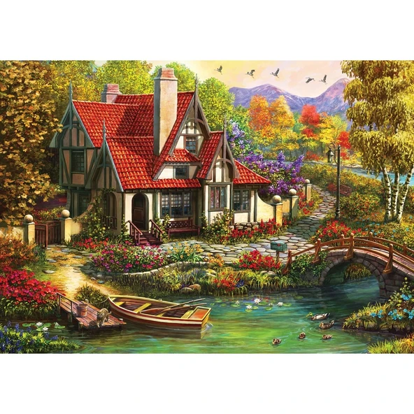 Ks Games Puzzle Cottage Riverside 1000 Parça K.20736 7363 - 2