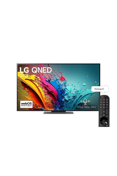 LG 55QNED86 55" LG QNED 4K Smart TV AI Sihirli Kumanda HDR10 webOS24 2024