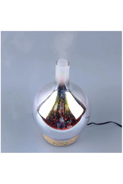 EXENAR  Aroma Terapi Oda Hava Nemlendirici  Renkli Galaxy 3D Cam Buhar Makinesi Çok Renkli Led Işıklı - 8