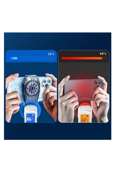 EXENAR  Gaming Cep Telefon Hava Soğutma Fanı Radyatör Soğutucu İos Android Pubg Gaming Soğutucu Uyumlu - 3