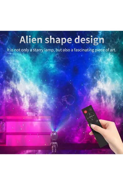 EXENAR  ALIEN Galaxy Projektör Işıklı Gökyüzü Samanyolu Projeksiyon Gece Lambası - 6