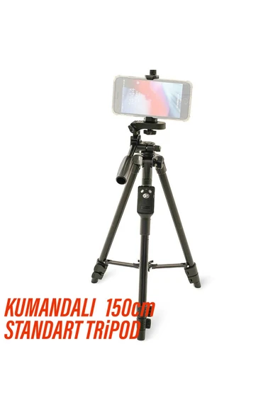 EXENAR  Kumandalı Tripod 3 Ayak Sabitleyici Video Footoğraf Çekim Tripodu 150cm Uzaktan Kumandalı