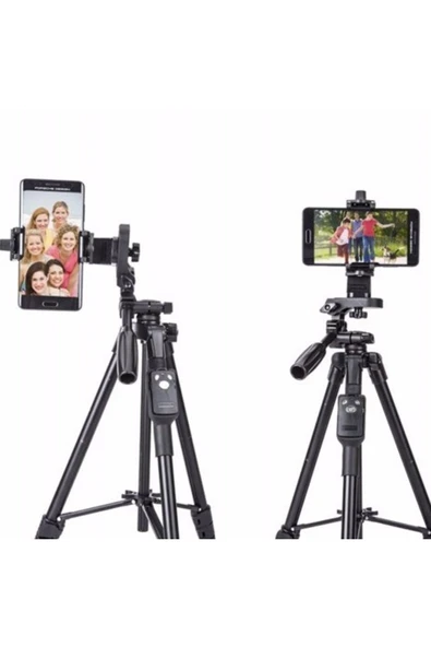 EXENAR  Kumandalı Tripod 3 Ayak Sabitleyici Video Footoğraf Çekim Tripodu 150cm Uzaktan Kumandalı - 2