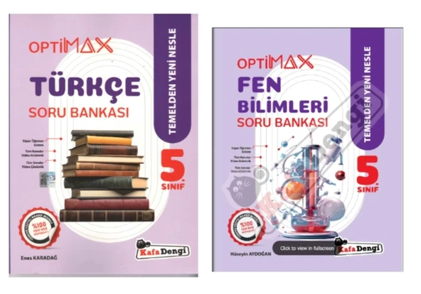 Kafa Dengi Yayınları 5. Optimax Türkçe - Fen Bilimleri - Soru Bankası